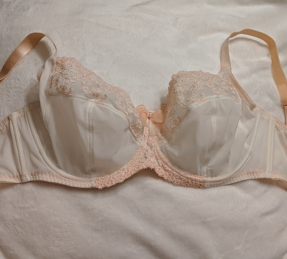 Parfait Pink & White Lace Bra